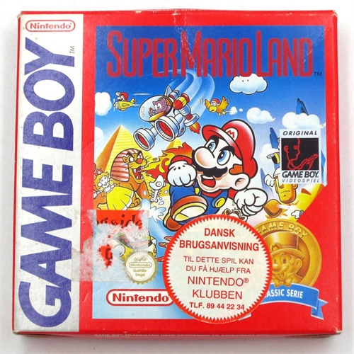 Super Mario Land - Nintendo Classics - Komplet I Æske - Gameboy Original (SCN) (B Grade) (Genbrug)